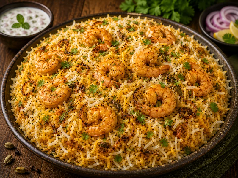 Biryani de Camarão