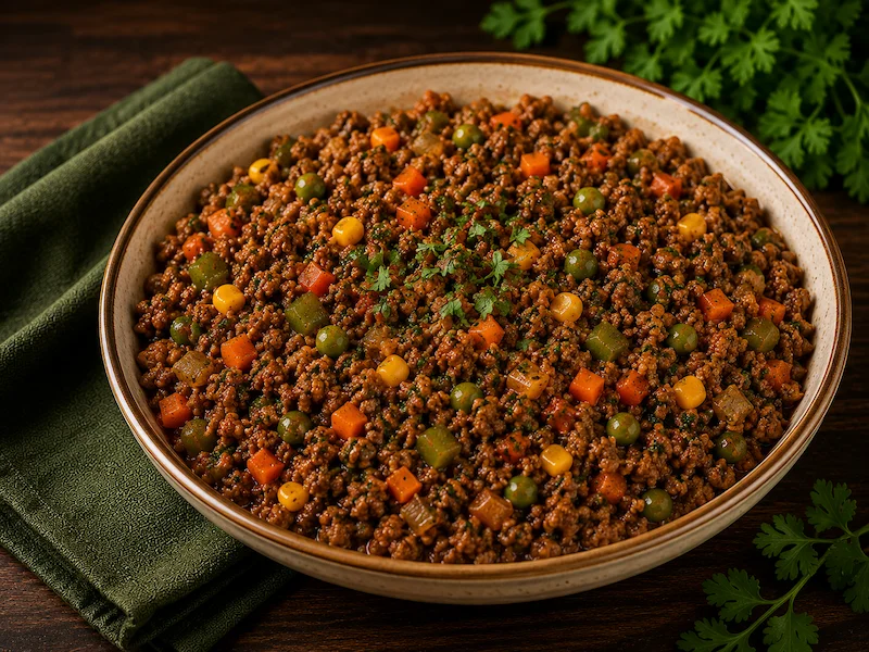 Carne Picada com Legumes