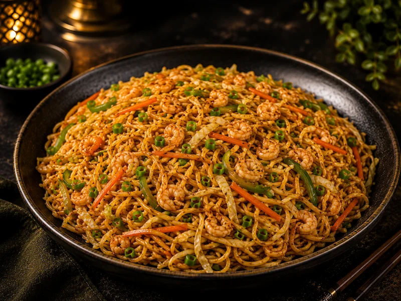 Chow Mein de Camarão