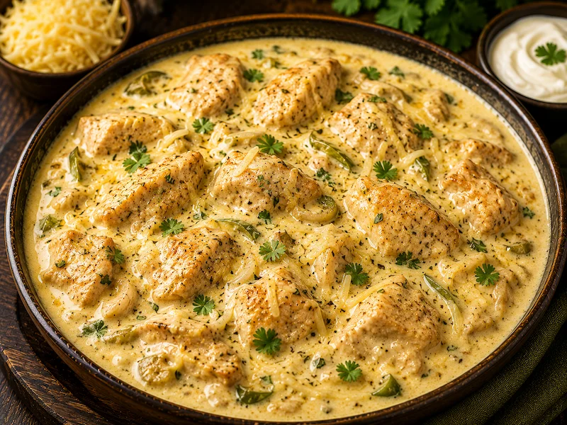 Caril Cremoso de Frango com Queijo