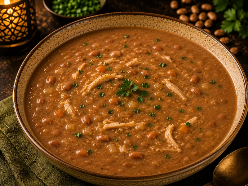 Sopa de Feijão com Frango