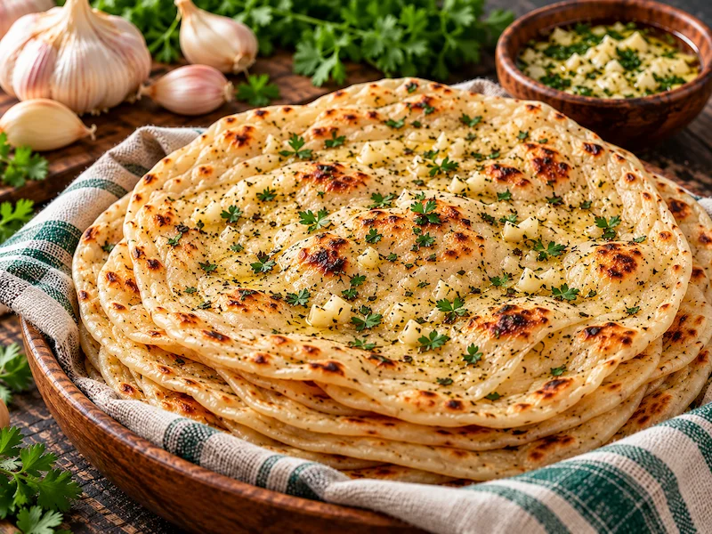 Apa (Roti) com Alho, Orégano e Manteiga